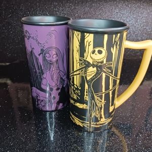 Jack & Sally, The Nightmare Before Christmas Latte Mugs.